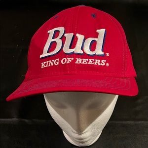 Offical Product VTG 1995 Bud “ King Of Beer” red snapback hat